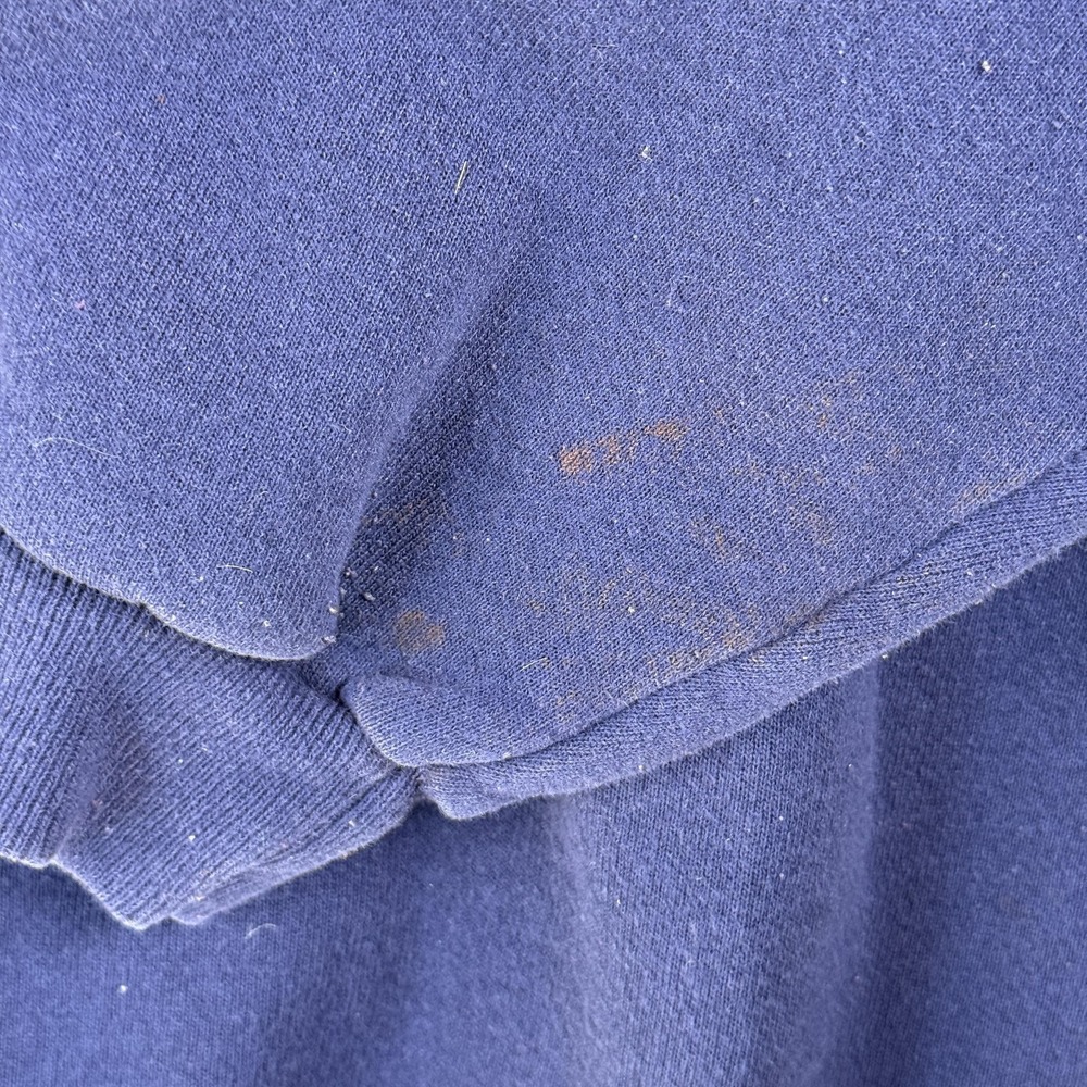 Vintage Hanes Sweatshirt Mens XL Blue Heavyweight Crewneck Blank Made USA 90s - Picture 12 of 14